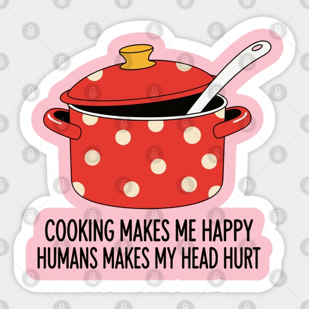 Introvert's Kitchen Humor Sticker by enrynz